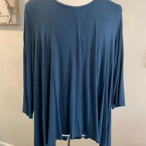 Super Stretchy Ocean Blue Plus Size Tunic
